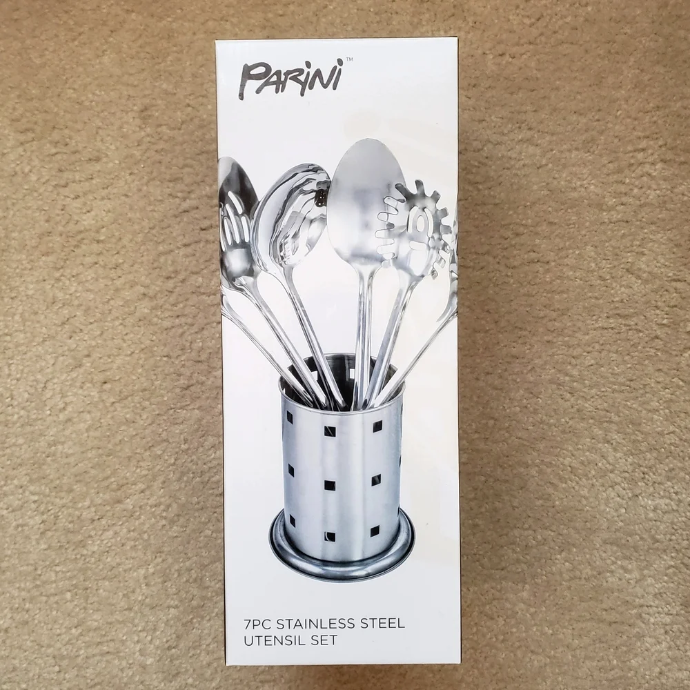 NEW Parini 7-Piece Stainless Steel Serving Utensil Set kitchen home dining